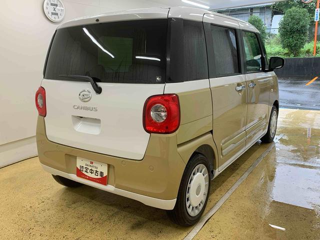 ムーヴキャンバスストライプスＧ　オーディオレス　両側電動スライド　保証付きまごころ保証（納車日から１年・走行距離無制限）付き　両側電動スライドドア　オートエアコン　　　シートヒーター　衝突被害軽減ブレーキ　ＬＥＤヘッドライト　ＬＥＤフォグランプ　キーフリー（静岡県）の中古車