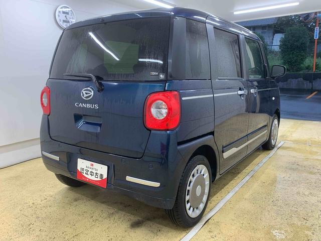 ムーヴキャンバス 中古車 セオリーＧターボ　元社用車使用　９型ディスプレイオーディオまごころ保証（納車日から１年・走行距離無制限）付き　ターボ　９インチスマホ連携ディスプレイオーディオ　バックカメラ　オートエアコン　両側電動スライドドア　シートヒーター　ＬＥＤヘッドライト
