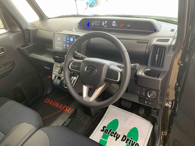 タントカスタムＲＳ　ターボ　９型ディスプレイ　バックモニターまごころ保証（納車日から１年・走行距離無制限）付き　元当社社用車　ターボ　９インチスマホ連携ディスプレイオーディオ　バックカメラ　メッキパック装着　オートエアコン　シートヒーター　キーフリー（静岡県）の中古車