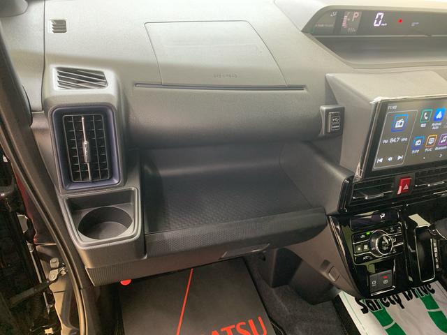 タントカスタムＲＳ　ターボ　９型ディスプレイ　バックモニターまごころ保証（納車日から１年・走行距離無制限）付き　元当社社用車　ターボ　９インチスマホ連携ディスプレイオーディオ　バックカメラ　メッキパック装着　オートエアコン　シートヒーター　キーフリー（静岡県）の中古車