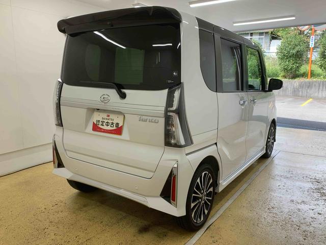 タント 中古車 カスタムＲＳ　ターボ　９型ディスプレイ　バックモニターまごころ保証（納車日から１年・走行距離無制限）付き　元試乗車　ターボ　９インチスマホ連携ディスプレイオーディオ　バックカメラ　メッキパック　オートエアコン　シートヒーター　キーフリー　両側電動スライド