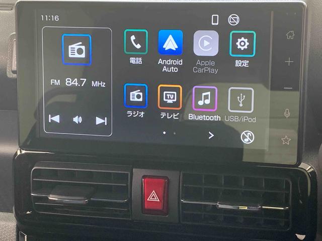 タントカスタムＲＳ　ターボ　９型ディスプレイ　バックモニターまごころ保証（納車日から１年・走行距離無制限）付き　元試乗車　ターボ　９インチスマホ連携ディスプレイオーディオ　バックカメラ　メッキパック　オートエアコン　シートヒーター　キーフリー　両側電動スライド（静岡県）の中古車