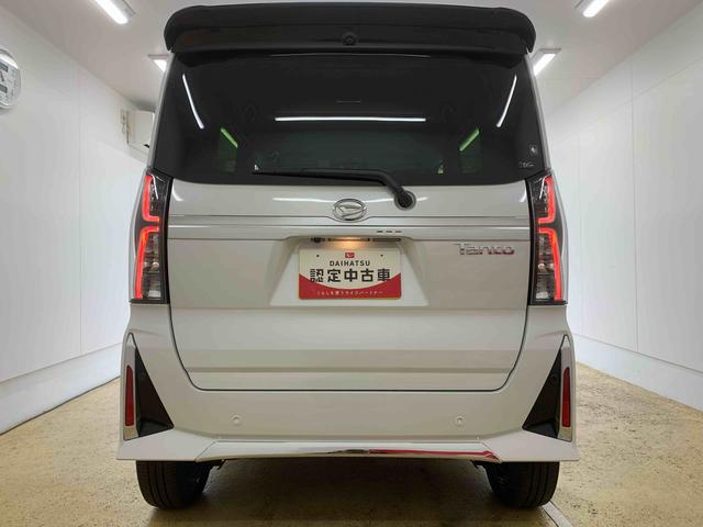 タントカスタムＲＳ　ターボ　９型ディスプレイ　バックモニターまごころ保証（納車日から１年・走行距離無制限）付き　元試乗車　ターボ　９インチスマホ連携ディスプレイオーディオ　バックカメラ　メッキパック　オートエアコン　シートヒーター　キーフリー　両側電動スライド（静岡県）の中古車