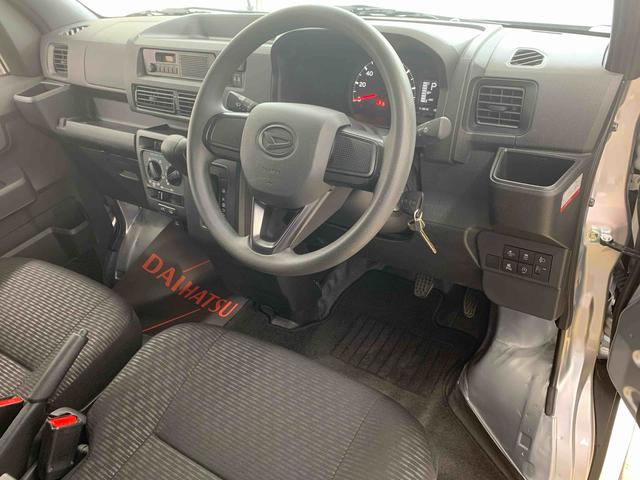 ハイゼットカーゴＤＸ　元社用車　ラジオ　エアコン　パワステ　パワーウィンドウまごころ保証（納車日から１年・走行距離無制限）付き　エアコン　パワステ　パワーウィンドウ　ＡＢＳ　エアバッグ　キーレスエントリー　ラジオ　衝突被害軽減ブレーキ（静岡県）の中古車