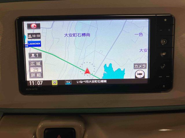 ムーヴキャンバスＧメイクアップリミテッド　ＳＡIII／パノラマモニター純正ナビ　パノラマモニター　ドライブレコーダー　ＥＴＣ　両側パワースライドドア　オートエアコン　オートハイビーム　コーナーセンサー　スマートアシスト　２トーン　キーフリー　プッシュボタンスタート（三重県）の中古車