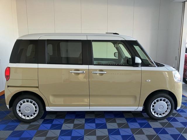 ムーヴキャンバスストライプスＸ　エコアイドル非装着車両側電動スライドドア・プッシュボタンスタート・ステアリングスイッチ・オートエアコン・キーフリーシステム・全周囲カメラ対応・パワーウィンドウ（佐賀県）の中古車