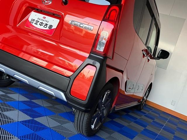 タントファンクロスターボ　エコアイドル非装着車両側電動スライドドア・ディスプレイオーディオ・ＥＴＣ・パノラマモニター・プッシュボタンスタート・ステアリングスイッチ・キーフリー・アルミホイール・コーナーセンサー・シートヒーター・パワーウィンドウ（佐賀県）の中古車