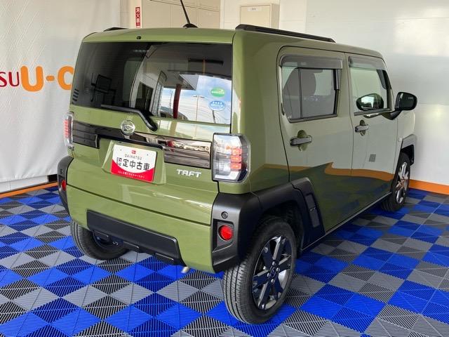 タフトGターボETC・ドラレコ・バックモニター・コーナーセンサー・プッシュボタンスタート・ステアリングスイッチ・オートエアコン・キーフリー・アルミホイール・シートヒーター・パワーウィンドウ(佐賀県)の中古車