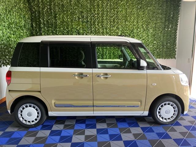 ムーヴキャンバスストライプスＧ両側電動スライドドア・プッシュボタンスタート・ステアリングスイッチ・オートエアコン・キーフリー・コーナーセンサー・ベンチシート・シートヒーター・パワーウィンドウ（佐賀県）の中古車