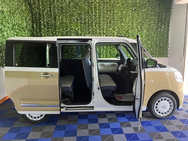 ムーヴキャンバスストライプスＧ両側電動スライドドア・プッシュボタンスタート・ステアリングスイッチ・オートエアコン・キーフリー・コーナーセンサー・ベンチシート・シートヒーター・パワーウィンドウ（佐賀県）の中古車