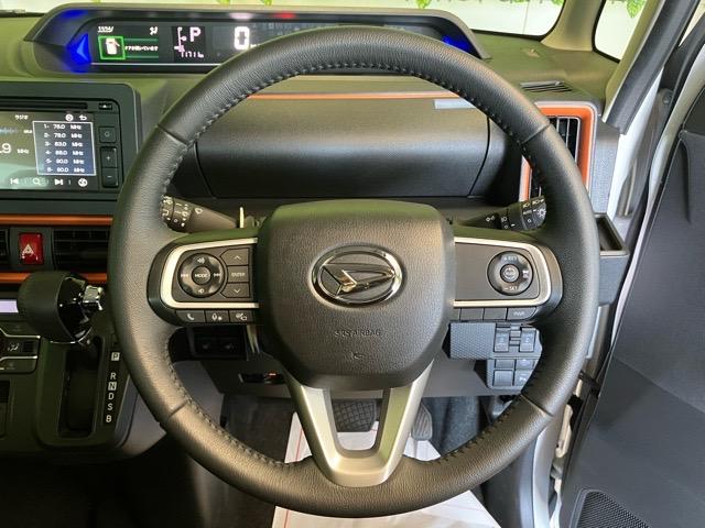 タントファンクロスターボ　エコアイドル非装着車両側電動スライドドア・ディスプレイオーディオ・パノラマモニター・ＥＴＣ・プッシュボタンスタート・ステアリングスイッチ・オートエアコン・シートヒーター・アルミホイール・パワーウィンドウ（佐賀県）の中古車