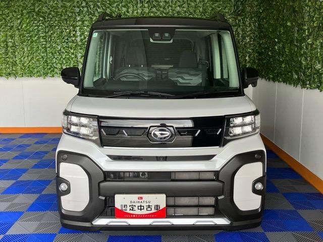 タントファンクロスターボ　エコアイドル非装着車両側電動スライドドア・ディスプレイオーディオ・パノラマモニター・ＥＴＣ・プッシュボタンスタート・ステアリングスイッチ・オートエアコン・シートヒーター・アルミホイール・パワーウィンドウ（佐賀県）の中古車