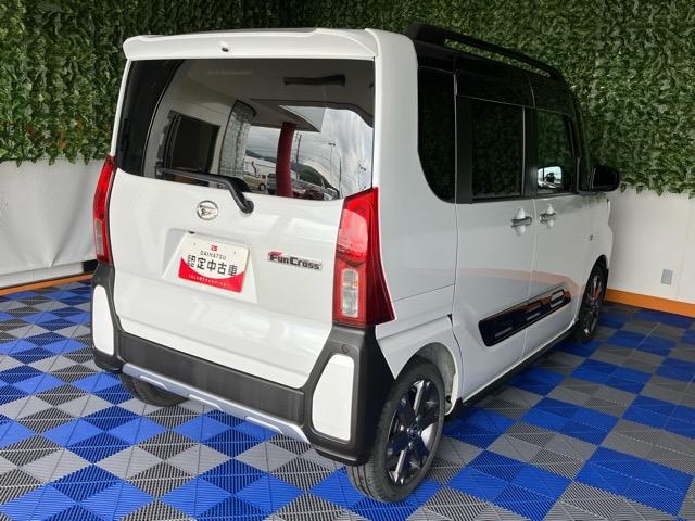 タントファンクロスターボ　エコアイドル非装着車両側電動スライドドア・ディスプレイオーディオ・パノラマモニター・ＥＴＣ・プッシュボタンスタート・ステアリングスイッチ・オートエアコン・シートヒーター・アルミホイール・パワーウィンドウ（佐賀県）の中古車