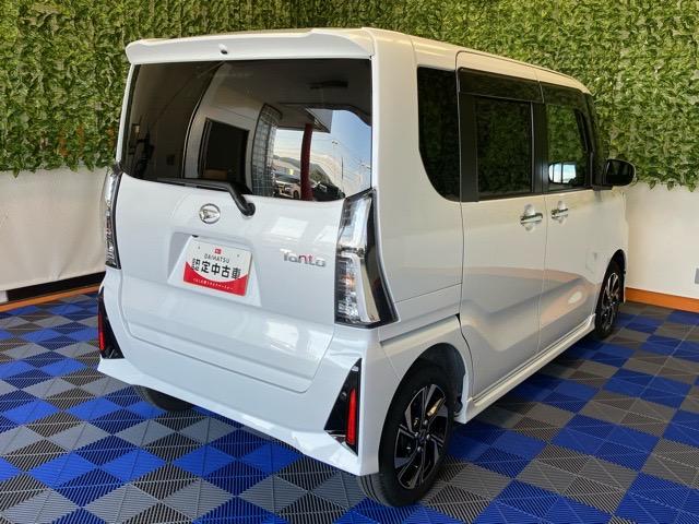 タントカスタムＸ両側電動スライドドア・プッシュボタンスタート・ステアリングスイッチ・オートエアコン・キーフリーシステム・シートヒーター・全周囲カメラ対応・コーナーセンサー・アルミホイール・パワーウィンドウ（佐賀県）の中古車