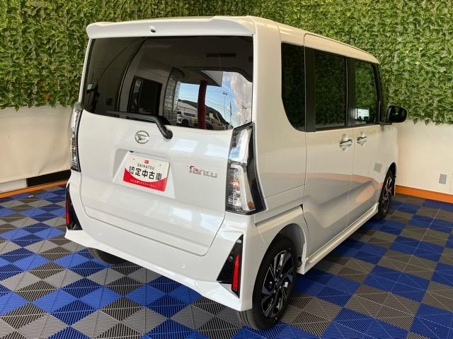 タントカスタムＸ両側電動スライドドア・ナビ・パノラマモニター・プッシュボタンスタート・ステアリングスイッチ・オートエアコン・キーフリーシステム・シートヒーター・アルミホイール・パワーウィンドウ（佐賀県）の中古車