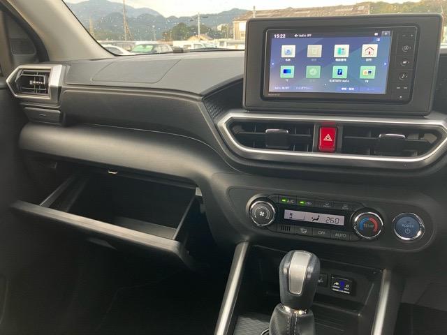 ロッキープレミアムＧ　ＨＥＶドラレコ・パノラマモニター・プッシュボタンスタート・ステアリングスイッチ・オートエアコン・キーフリー・コーナーセンサー・アルミホイール・シートヒーター・パワーウィンドウ（佐賀県）の中古車