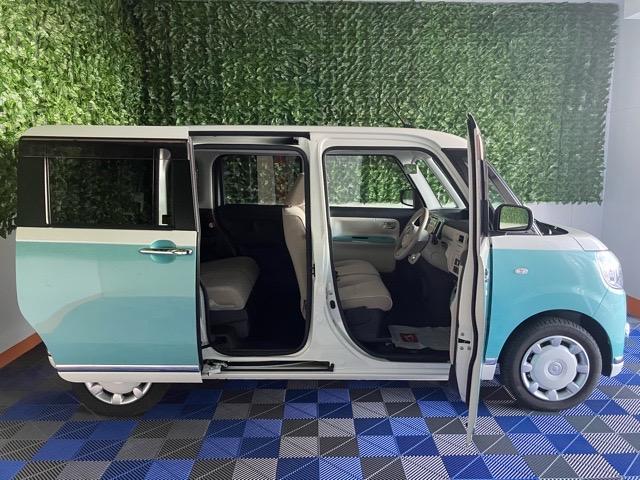 ムーヴキャンバスＧメイクアップリミテッド　ＳＡIII両側電動スライドドア・ＥＴＣ・パノラマモニター・ドラレコ・プッシュボタンスタート・ステアリングスイッチ・オートエアコン・キーフリー・ベンチシート・パワーウィンドウ（佐賀県）の中古車