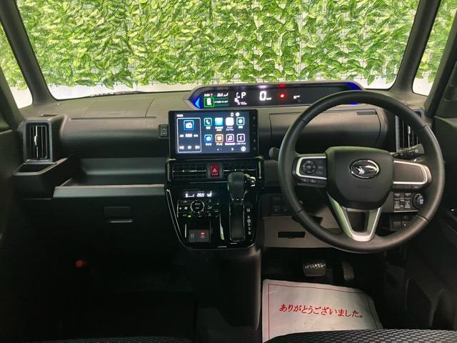 タントカスタムＲＳ　エコアイドル非装着車両側電動スライドドア・ディスプレイオーディオ・バックモニター・プッシュボタンスタート・ステアリングスイッチ・オートエアコン・キーフリーシステム・シートヒーター・アルミホイール・パワーウィンドウ（佐賀県）の中古車