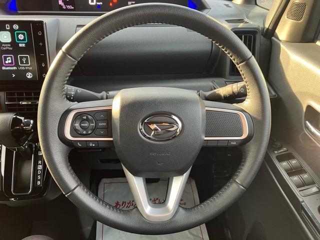 タントカスタムＲＳ　エコアイドル非装着車両側電動スライドドア・ディスプレイオーディオ・バックモニター・プッシュボタンスタート・ステアリングスイッチ・オートエアコン・キーフリーシステム・シートヒーター・アルミホイール・パワーウィンドウ（佐賀県）の中古車