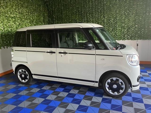 ムーヴキャンバスGブラックアクセントVS SAIII両側電動スライドドア・パノラマモニター・プッシュボタンスタート・ステアリングスイッチ・オートエアコン・キーフリー・オートハイビーム・ベンチシート・運転席シートヒーター・パワーウィンドウ(佐賀県)の中古車