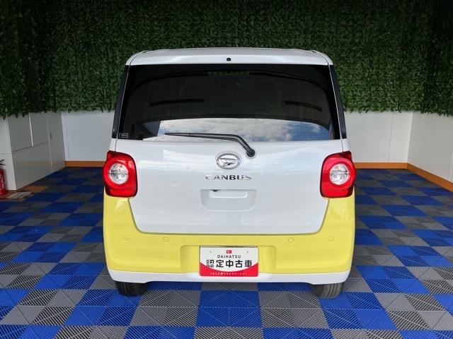 ムーヴキャンバスストライプスＧターボ両側電動スライドドア・ドラレコ・バックモニター・プッシュボタンスタート・ステアリングスイッチ・オートエアコン・キーフリー・ベンチシート・シートヒーター・パワーウィンドウ（佐賀県）の中古車