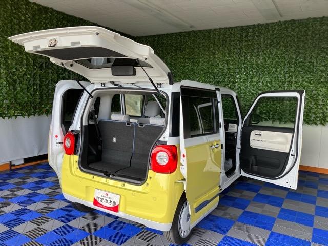 ムーヴキャンバスストライプスＧターボ両側電動スライドドア・ドラレコ・バックモニター・プッシュボタンスタート・ステアリングスイッチ・オートエアコン・キーフリー・ベンチシート・シートヒーター・パワーウィンドウ（佐賀県）の中古車