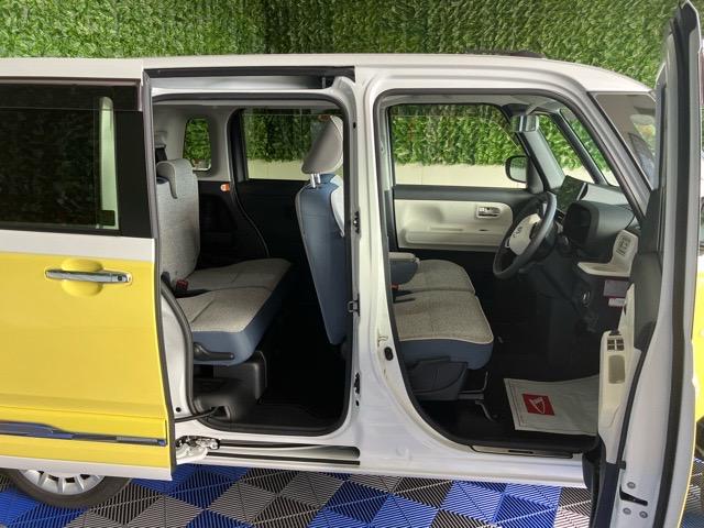 ムーヴキャンバスストライプスＧターボ両側電動スライドドア・ドラレコ・バックモニター・プッシュボタンスタート・ステアリングスイッチ・オートエアコン・キーフリー・ベンチシート・シートヒーター・パワーウィンドウ（佐賀県）の中古車