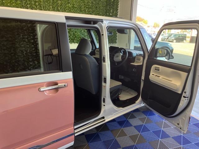 ムーヴキャンバスストライプスG両側電動スライドドア・プッシュボタンスタート・ステアリングスイッチ・オートエアコン・キーフリー・コーナーセンサー・ベンチシート・シートヒーター・パワーウィンドウ(佐賀県)の中古車