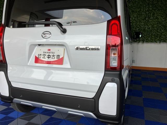 タントファンクロス両側電動スライドドア・コーナーセンサー・プッシュボタンスタート・ステアリングスイッチ・オートエアコン・キーフリー・ベンチシート・シートヒーター・アルミホイール・バックカメラ対応・パワーウィンドウ(佐賀県)の中古車