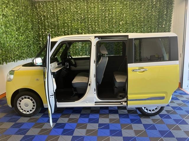 ムーヴキャンバスストライプスG両側電動スライドドア・プッシュボタンスタート・ステアリングスイッチ・オートエアコン・キーフリー・コーナーセンサー・ベンチシート・シートヒーター・パワーウィンドウ(佐賀県)の中古車