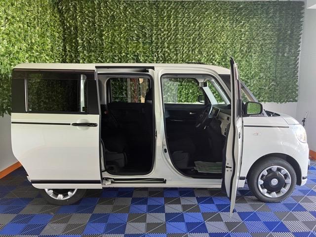 ムーヴキャンバスＧブラックアクセントリミテッド　ＳＡIII両側電動スライドドア・ＥＴＣ・パノラマモニター・プッシュボタンスタート・ステアリングスイッチ・オートエアコン・キーフリー・ベンチシート・パワーウィンドウ（佐賀県）の中古車