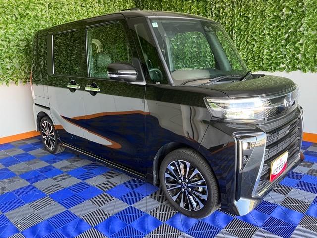 タントカスタムＲＳ両側電動スライドドア・プッシュボタンスタート・ステアリングスイッチ・オートエアコン・キーフリー・コーナーセンサー・ベンチシート・シートヒーター・パワーウィンドウ（佐賀県）の中古車