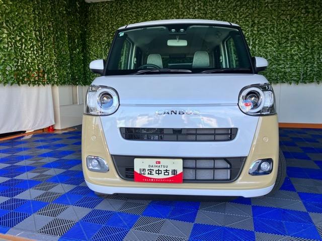 ムーヴキャンバスストライプスＧ両側電動スライドドア・ディスプレイオーディオ・Ｂｌｕｅｔｏｏｔｈ・バックモニター・コーナーセンサー・プッシュスタート・ステアリングスイッチ・キーフリー・シートヒーター・ベンチシート・パワーウィンドウ（佐賀県）の中古車