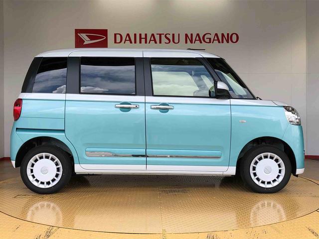 ムーヴキャンバスストライプスＧ４ＷＤ　両側電動スライドドア　オートライト　衝突被害軽減システム　横滑り防止機能　シートヒーター　プッシュスタート　スマートキー　オートエアコン　電動格納ドアミラー　アイドリングストップ　ＡＢＳ（長野県）の中古車