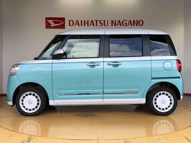 ムーヴキャンバスストライプスＧ４ＷＤ　両側電動スライドドア　オートライト　衝突被害軽減システム　横滑り防止機能　シートヒーター　プッシュスタート　スマートキー　オートエアコン　電動格納ドアミラー　アイドリングストップ　ＡＢＳ（長野県）の中古車