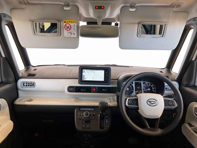 ムーヴキャンバスストライプスＧターボ２ＷＤ　ターボ　　両側電動スライドドア　オートライト　衝突被害軽減システム　横滑り防止機能　プッシュスタート　スマートキー　オートエアコン　電動格納ドアミラー　アイドリングストップ　ＡＢＳ　新品ナビ（長野県）の中古車