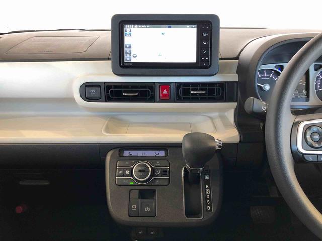 ムーヴキャンバスストライプスＧターボ２ＷＤ　ターボ　　両側電動スライドドア　オートライト　衝突被害軽減システム　横滑り防止機能　プッシュスタート　スマートキー　オートエアコン　電動格納ドアミラー　アイドリングストップ　ＡＢＳ　新品ナビ（長野県）の中古車