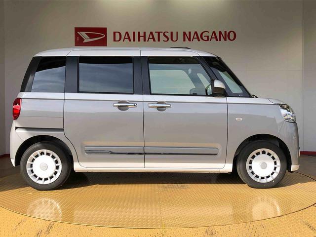 ムーヴキャンバスストライプスＧ２ＷＤ　両側電動スライドドア　オートライト　衝突被害軽減システム　横滑り防止機能　プッシュスタート　スマートキー　オートエアコン　電動格納ドアミラー　アイドリングストップ　ＡＢＳ（長野県）の中古車