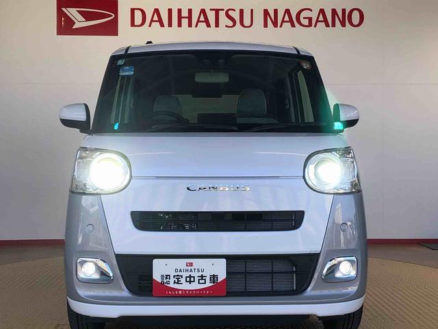 ムーヴキャンバスストライプスＧターボ２ＷＤ　ターボ　　両側電動スライドドア　オートライト　衝突被害軽減システム　横滑り防止機能　プッシュスタート　スマートキー　オートエアコン　電動格納ドアミラー　アイドリングストップ　ＡＢＳ（長野県）の中古車