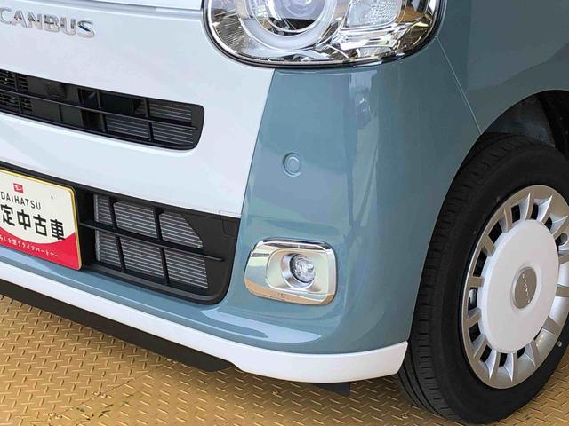ムーヴキャンバスストライプスGターボ4WD ターボ 両側電動スライドドア オートライト 衝突被害軽減システム 横滑り防止機能 シートヒーター プッシュスタート スマートキー オートエアコン アイドリングストップ ABS(長野県)の中古車