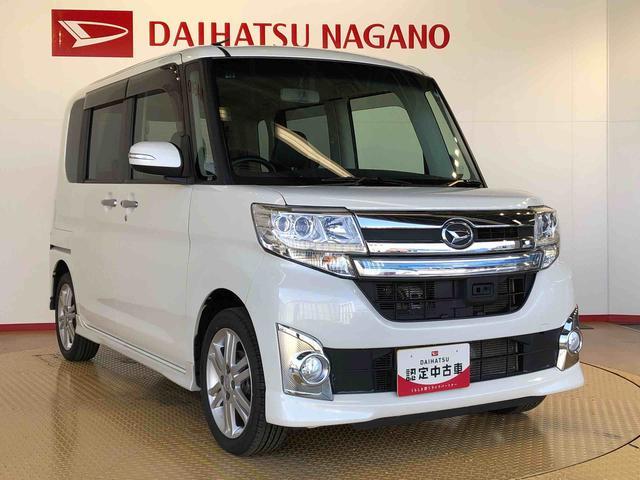 タントカスタムＲＳ　トップエディションＳＡ４ＷＤ　ターボ　両側電動スライドドア　アイドリングストップ　プッシュスタート　スマートキー　衝突被害軽減システム　横滑り防止機能　オートライト　オートエアコン　電動格納ドアミラー　ＡＢＳ（長野県）の中古車