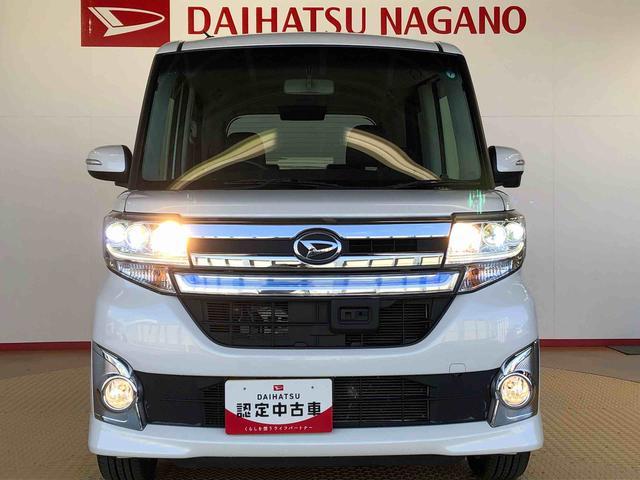タントカスタムＲＳ　トップエディションＳＡ４ＷＤ　ターボ　両側電動スライドドア　アイドリングストップ　プッシュスタート　スマートキー　衝突被害軽減システム　横滑り防止機能　オートライト　オートエアコン　電動格納ドアミラー　ＡＢＳ（長野県）の中古車