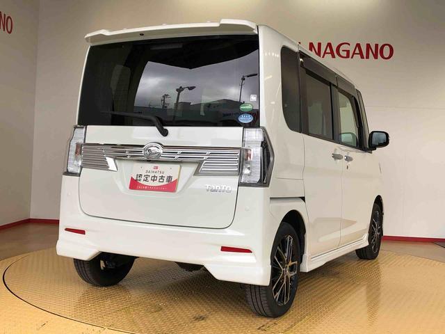 タントカスタムＲＳ　トップエディションＳＡIII４ＷＤ　ターボ　両側電動スライドドア　アイドリングストップ　プッシュスタート　スマートキー　衝突被害軽減システム　横滑り防止機能　オートライト　オートエアコン　電動格納ドアミラー　ＡＢＳ（長野県）の中古車
