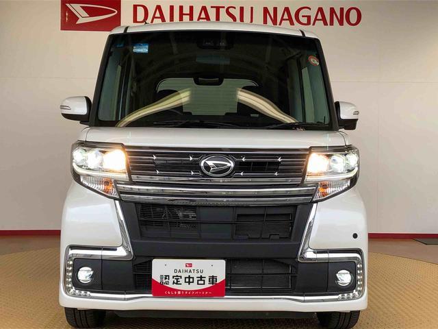 タントカスタムＲＳ　トップエディションＳＡIII４ＷＤ　ターボ　両側電動スライドドア　アイドリングストップ　プッシュスタート　スマートキー　衝突被害軽減システム　横滑り防止機能　オートライト　オートエアコン　電動格納ドアミラー　ＡＢＳ（長野県）の中古車