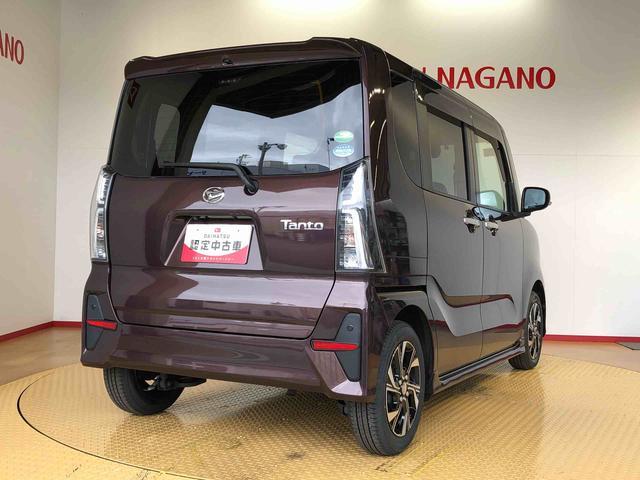 タントカスタムＸ２ＷＤ　両側電動スライドドア　アイドリングストップ　プッシュスタート　スマートキー　衝突被害軽減システム　横滑り防止機能　オートライト　オートエアコン　ＡＢＳ（長野県）の中古車