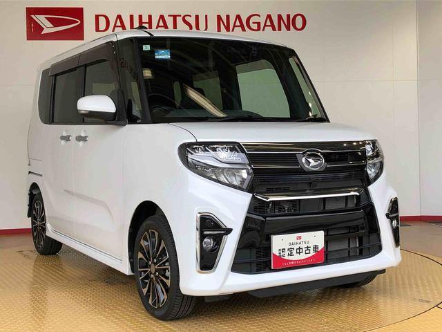タントカスタムＲＳ４ＷＤ　ターボ　シートヒーター　両側電動スライドドア　アイドリングストップ　プッシュスタート　スマートキー　衝突被害軽減システム　横滑り防止機能　オートライト　オートエアコン　ＡＢＳ（長野県）の中古車
