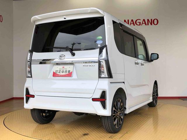 タントカスタムＲＳ４ＷＤ　ターボ　シートヒーター　両側電動スライドドア　アイドリングストップ　プッシュスタート　スマートキー　衝突被害軽減システム　横滑り防止機能　オートライト　オートエアコン　ＡＢＳ（長野県）の中古車