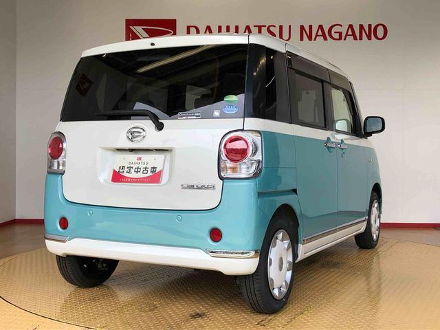 ムーヴキャンバスＸメイクアップリミテッド　ＳＡIII２ＷＤ　両側電動スライドドア　オートライト　衝突被害軽減システム　横滑り防止機能　プッシュスタート　スマートキー　オートエアコン　パワーウインドウ　電動格納ドアミラー　アイドリングストップ　ＡＢＳ（長野県）の中古車