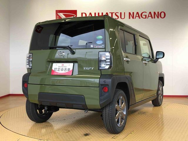 タフトＧターボ２ＷＤ　ターボ　スカイルーフ　　プッシュスタート　スマートキー　オートライト　オートエアコン　電動パーキングブレーキ　衝突被害軽減システム　横滑り防止機能　アイドリングストップ　シートヒーター　ＡＢＳ（長野県）の中古車