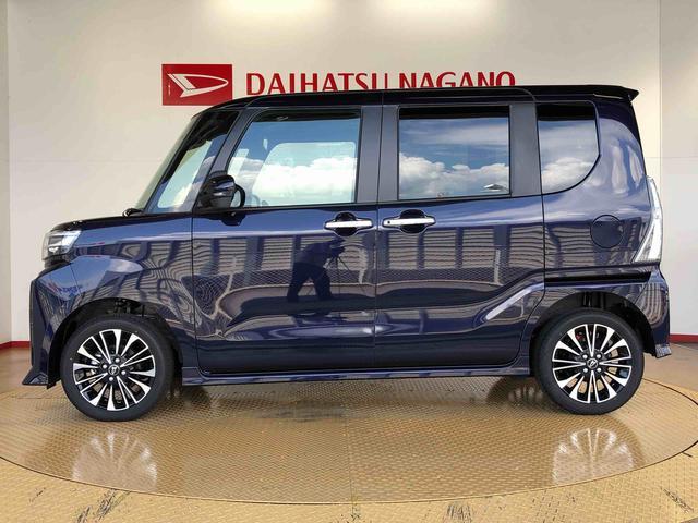 タントカスタムＲＳ４ＷＤ　ターボ　シートヒーター　両側電動スライドドア　アイドリングストップ　プッシュスタート　スマートキー　衝突被害軽減システム　横滑り防止機能　オートライト　オートエアコン　ＡＢＳ（長野県）の中古車